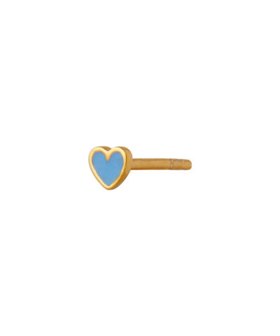 STINE A - PETIT LOVE HEART LIGHT BLUE ENAMEL GOLD