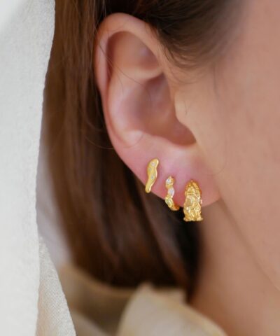 Alternative view of Enamel -  Nela Hoops, Lille - Forgyldt