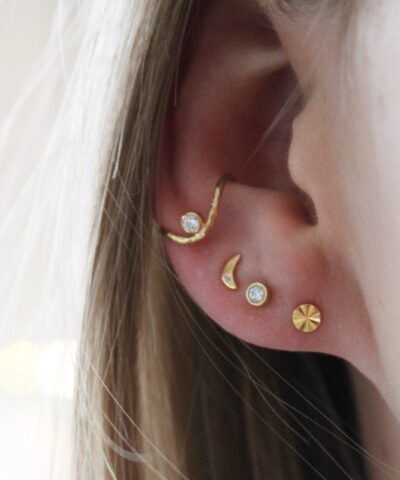 Alternative view of Stine A – Tout Petit Bella Moon Earring, Gold