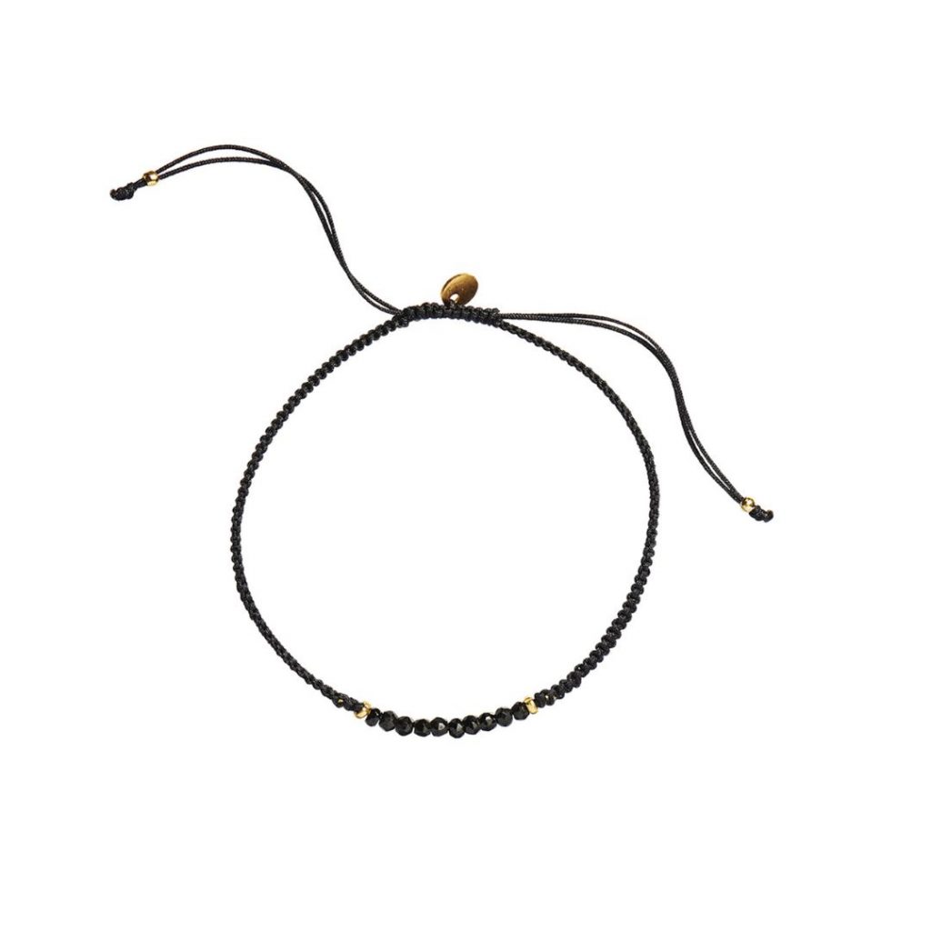 Stine a Big Pearl Berrie Bracelet - Black Ribbon main image 1