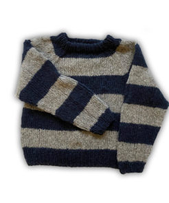 strikket stribet sweater fra coffee beanies
