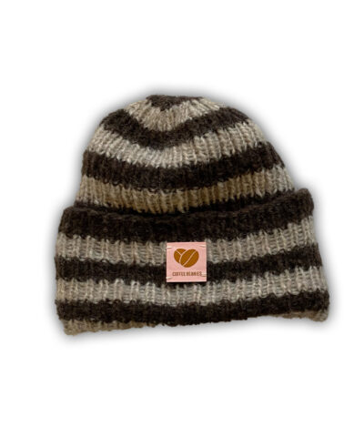 strikket coffee beanie hue