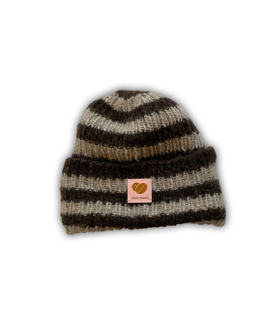 strikket coffee beanie hue