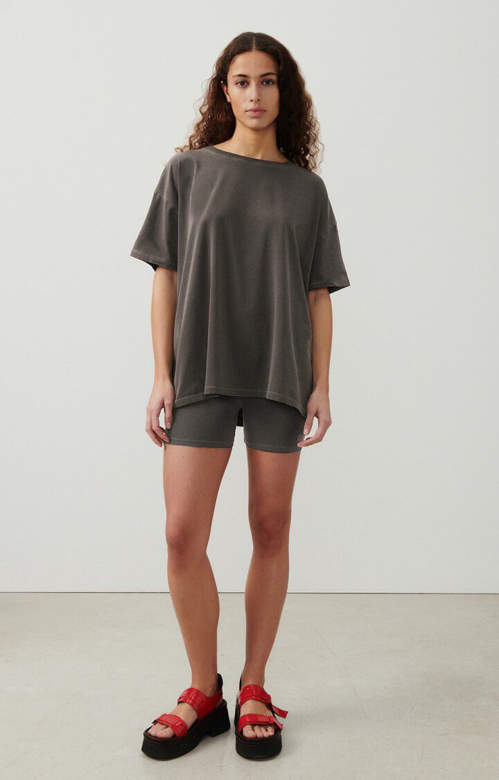 Trigema T-Shirt Unisex In Puro Cotone, Manica Corta, Scollo Rotondo, Colore Carbone, Taglia Donna XL