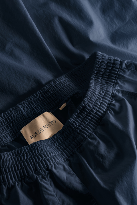 Rue De Tokyo - Palla Garment Dyed Poplin Pants, Navy - Image 4