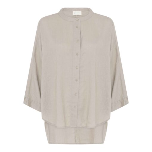 Frau - Seoul Short Linen Shirt, Cashmere - Billede 2
