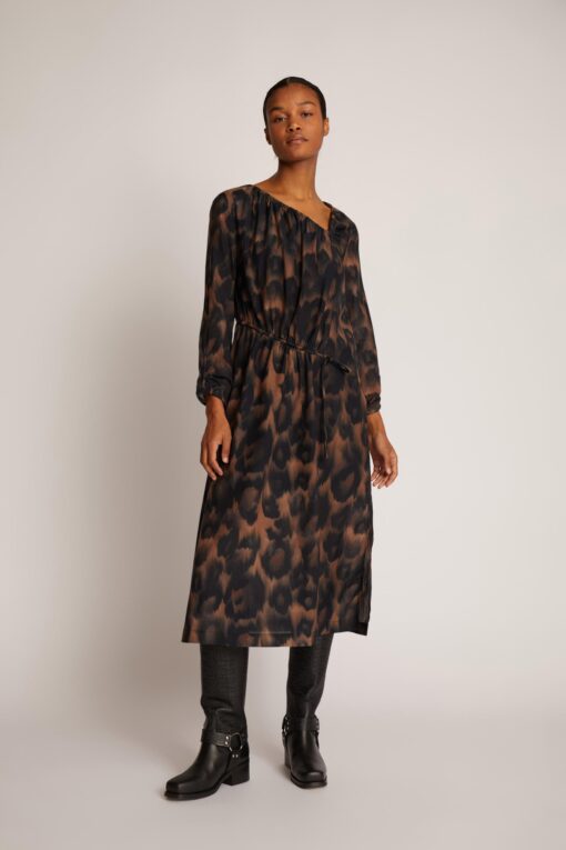 Munthe - Tynna Dress, Brown Print - Image 3