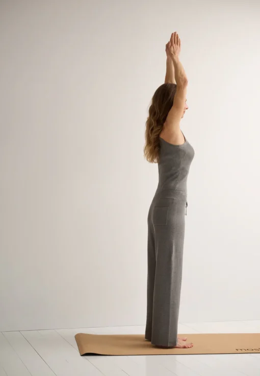 Moshi Moshi Mind - Hali Knit Pants, Grey Melange - Image 5