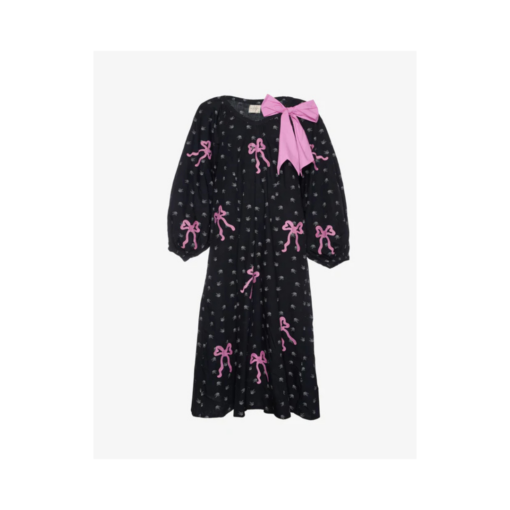 Sissel Edelbo - Regina Dress, Sort W. Cyclamen Pink