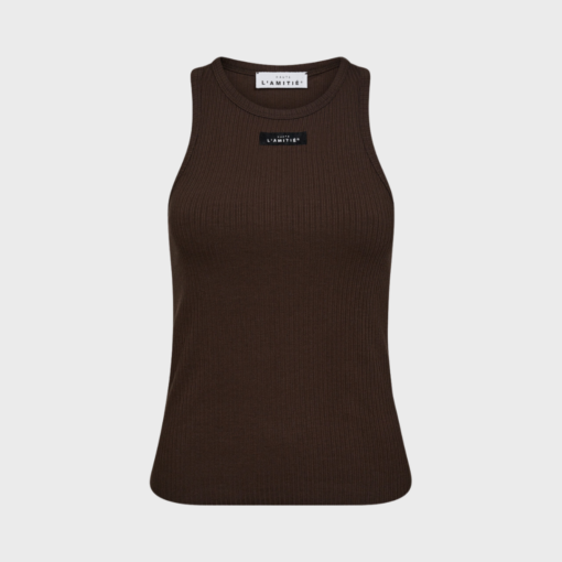 Haute L'amitié - Rib Badge Tank, Mocca