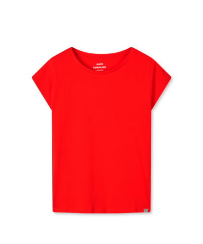 Mads Nørgaard - Fin Jersey Teasy Tee FAV, Fiery Red