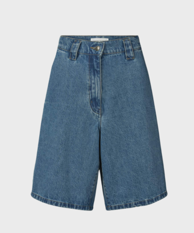 Raha Denim wide shorts I Washed indigo