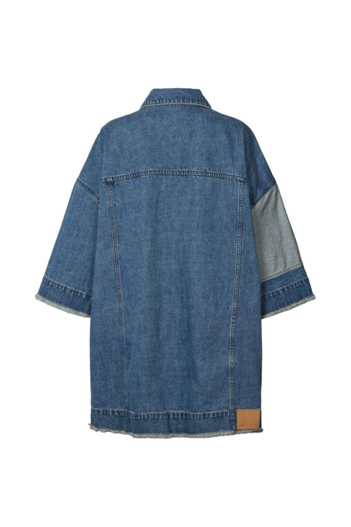 Rabens Saloner - Oya Denim kimono jacket, Washed indigo - Image 4