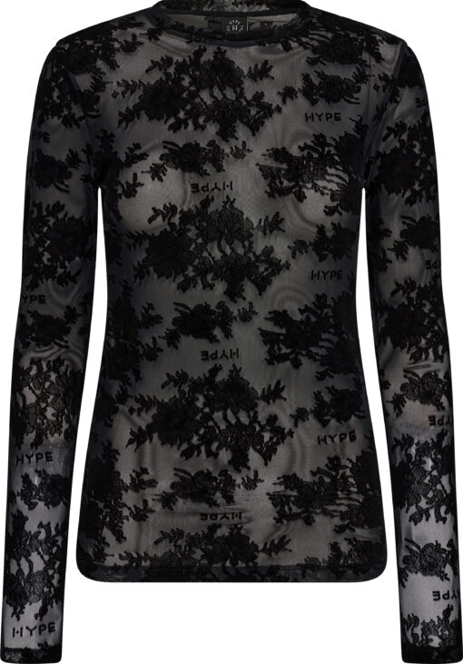 Hype the Detail – Lace Blouse, Black - Image 4