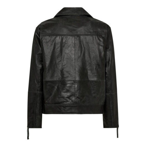 Co'Couture - Floydcc Crop Leather Jacket, Black - Image 3