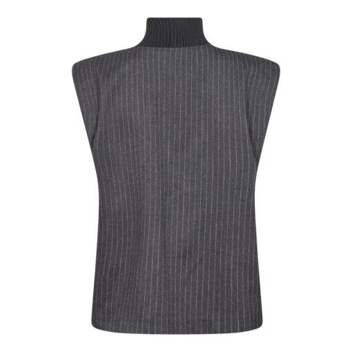 Co'Couture - Idacc Pin Stripe Top, Mid Grey - Image 3