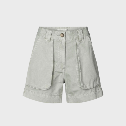 Rabens Saloner - Nata Canvas light shorts Grey cloud