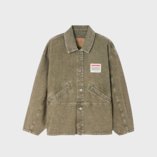 American Vintage - Veste Ample Olive Jacket Denim