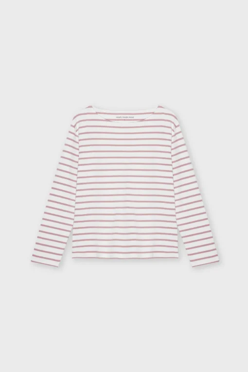 Moshi Moshi Mind – Blessed Sweatshirt Stripe, Ecru/rose dust