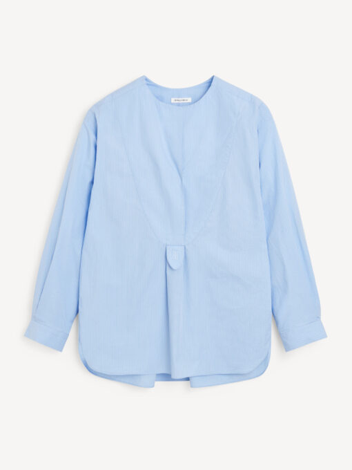 By Malene Birger – Fayette shirt, Blue Iris Stripe Small - Image 2