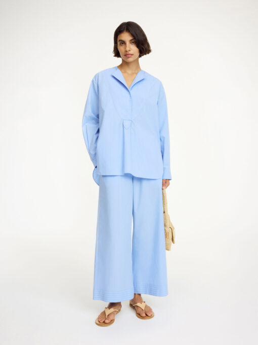 By Malene Birger – Fayette shirt, Blue Iris Stripe Small - Image 5