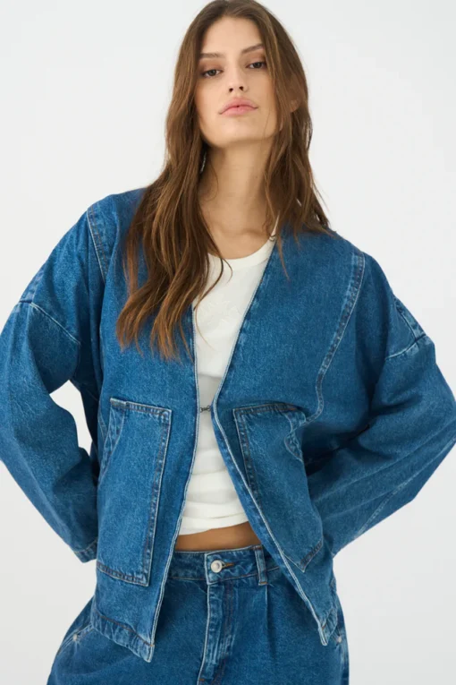 IVY - Augusta Denim Jacket, Denim Blue - Image 5