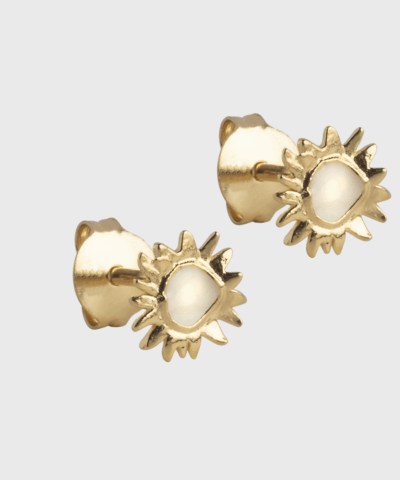 Enamel - Sunshine Studs Ecru