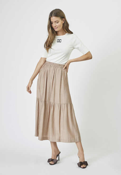 Co’Couture – HeraCC Gispy Skirt, Nude - Image 2