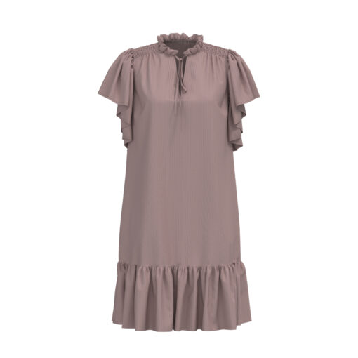 Co’Couture – HeraCC Crop Frill Dress, Old Rose - Image 2