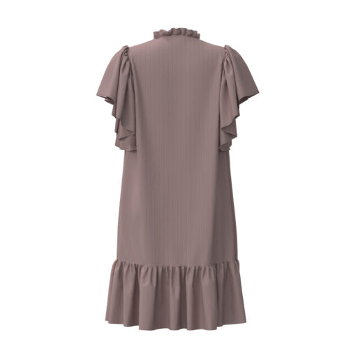 Co’Couture – HeraCC Crop Frill Dress, Old Rose - Image 3
