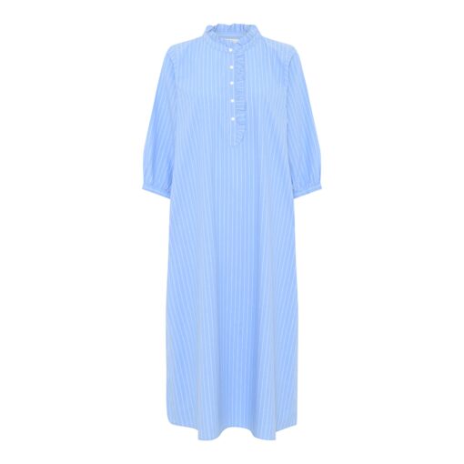 Frau – Madrid frill dress BD, Hydrangea stripe - Image 2