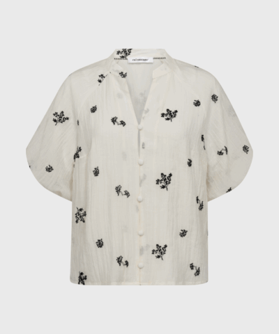 Co’Couture – ColleenCC SS V-Shirt, Off White