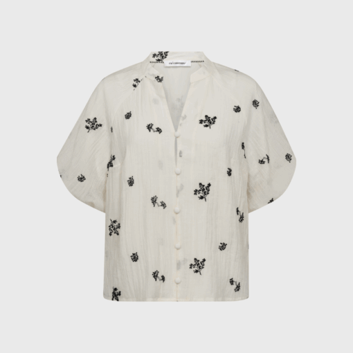 Co’Couture – ColleenCC SS V-Shirt, Off White