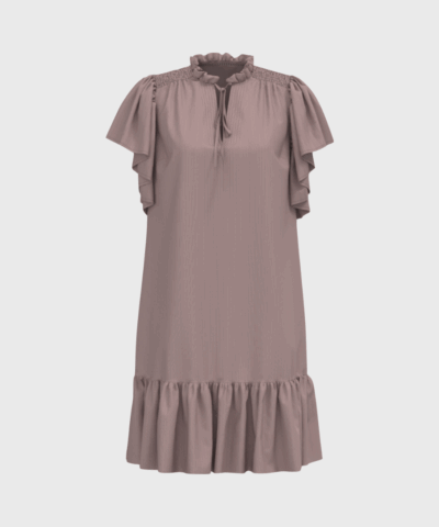 Co’Couture – HeraCC Crop Frill Dress, Old Rose
