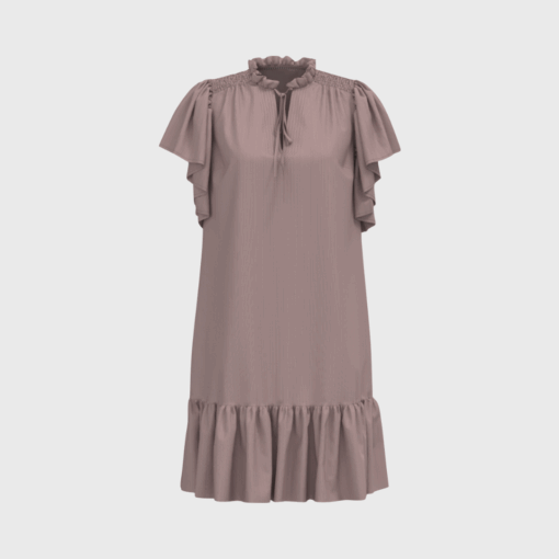 Co’Couture – HeraCC Crop Frill Dress, Old Rose