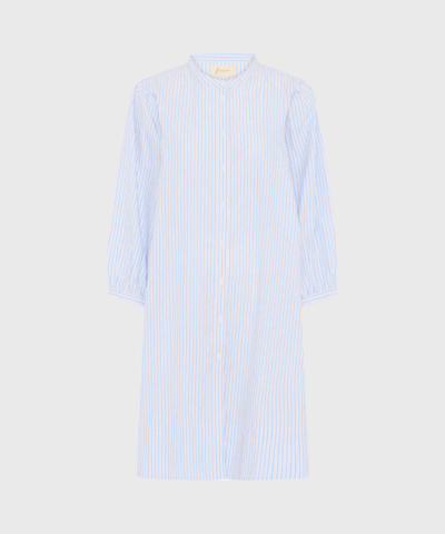 Frau - Pisa Puff Short Dress BC, Blue Cameo Stripe