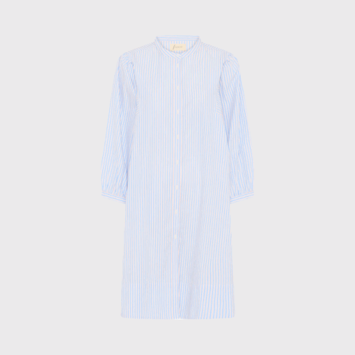 Frau - Pisa Puff Short Dress BC, Blue Cameo Stripe