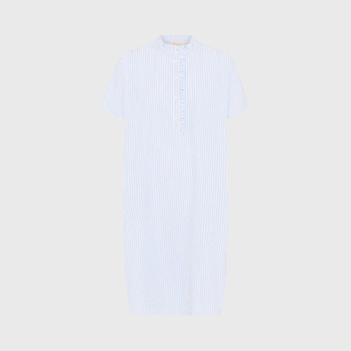 Frau – Seoul ss frill dress BC, Blue Cameo Stripe