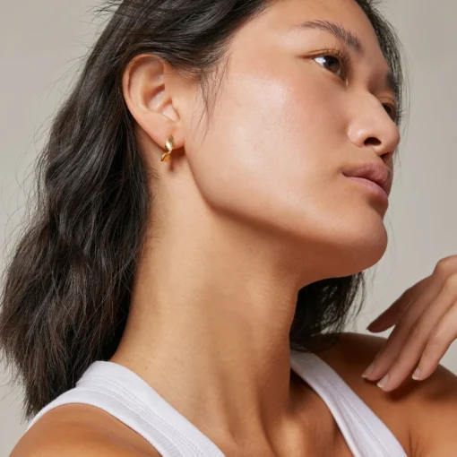Enamel – Daia Hoops, Guld - Image 2