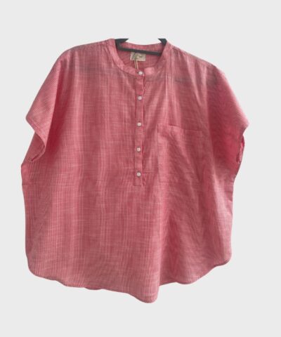 Frau - Colombo Top Hot Coral Stripe