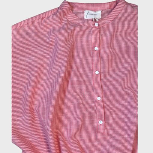 Frau – Seoul Kjole Hot Coral Stripe