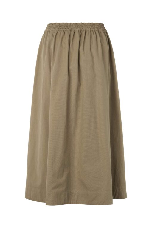 Rabens Saloner - Guri Poplin Heavy Full Skirt, Dry Bark - Image 5