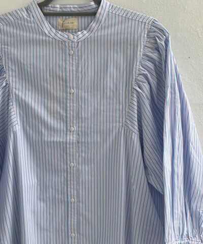 Frau - Pisa Puff Short Dress BC, Blue Cameo Stripe