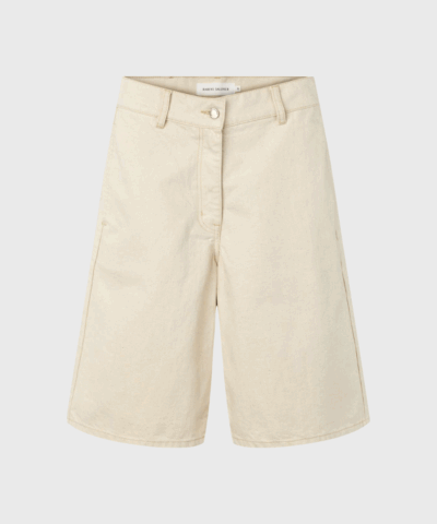 Rabens Saloner - Raha Denim Wide Shorts, Ecru
