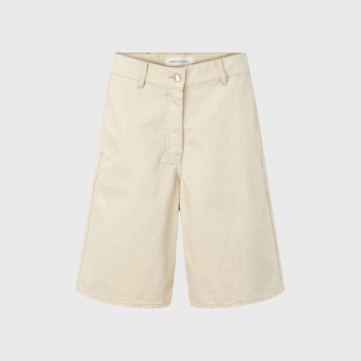 Rabens Saloner - Raha Denim Wide Shorts, Ecru