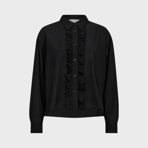 Co’Couture – Albie Frill Skjorte, Sort