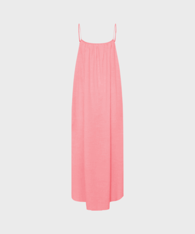Frau – Vancouver SL Long Dress, Hot Coral Stripe