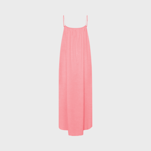 Frau – Vancouver SL Long Dress, Hot Coral Stripe