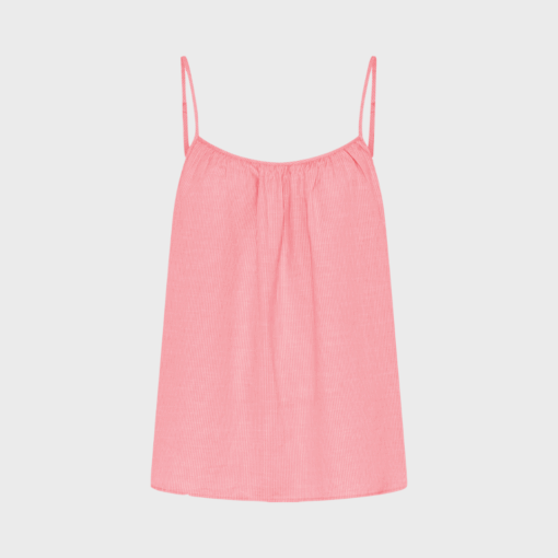 Frau – Vancouver SL Top, Hot Coral Stripe