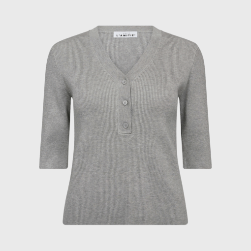 Haute L'Amitié - Piccolo Polo Rib Knit Grå